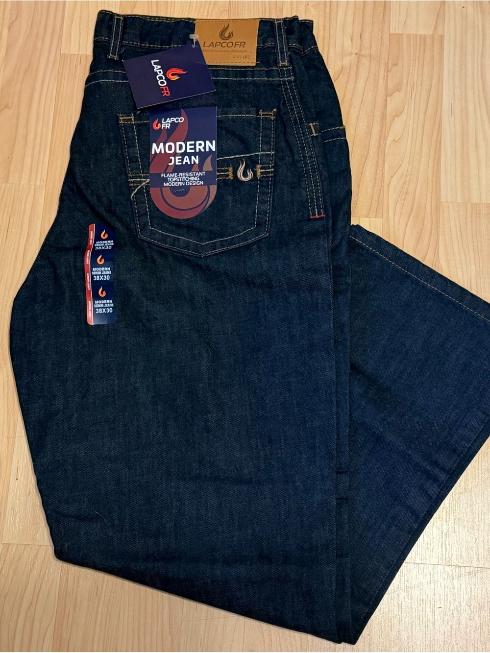 Lapco FR Modern Jean Denim Pants Flame Resistant Men's Work NFPA 2112 38 x 30